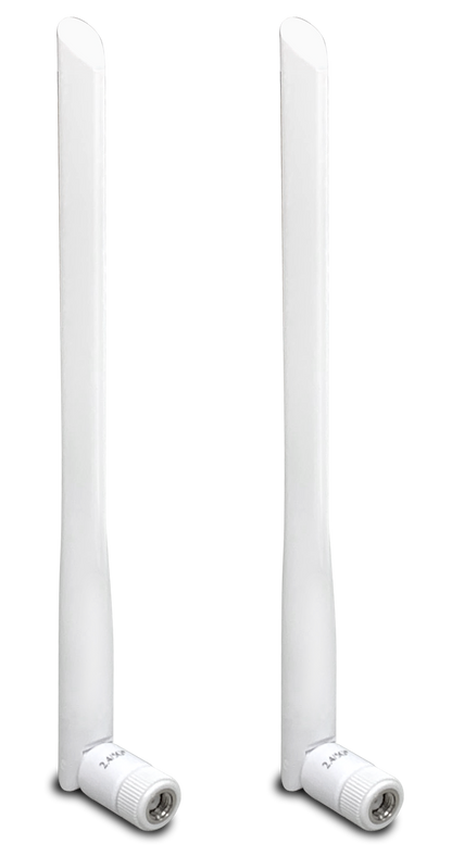 DrayTek Pair of ANT-1205 5dB High-Gain Dual Band Antenna White Pair Shown