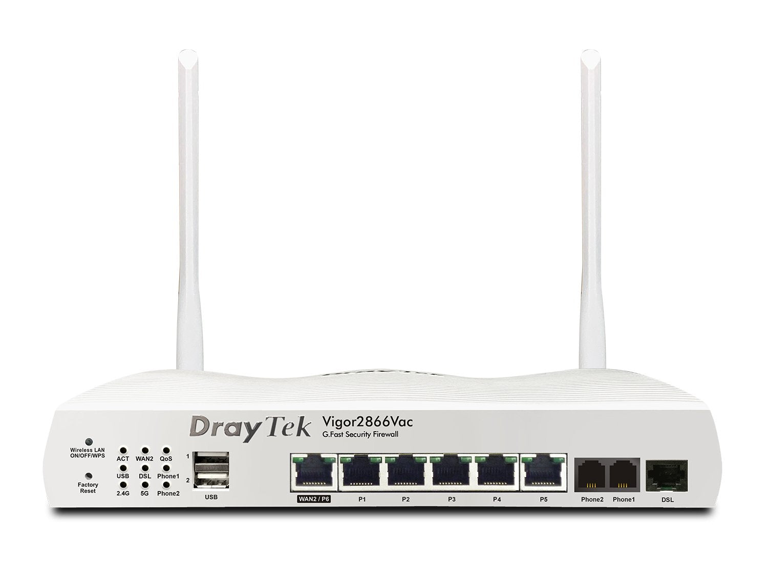 DrayTek Vigor 2866VAC Wi-Fi 6 VDSL VoIP WLAN Firewall Router Front View