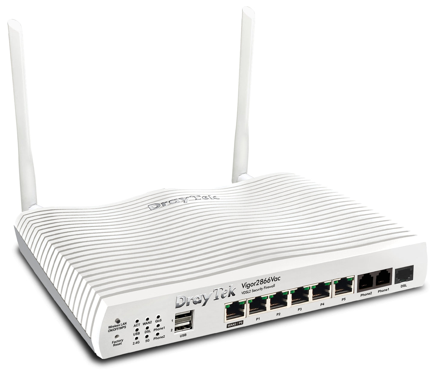 DrayTek Vigor 2866VAC Wi-Fi 6 VDSL VoIP WLAN Firewall Router Left View