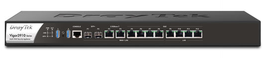 DrayTek Vigor 3910 Multi-WAN Router 10Gb Enterprise Level High-Performance VPN Concentrator with Powerful 1.2GHz Quad-Core Processor Front View