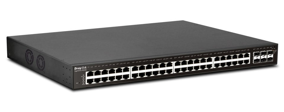 DrayTek P2540XS Port POE+ Switch WITH 6X10GbE SFP+ ports Right View