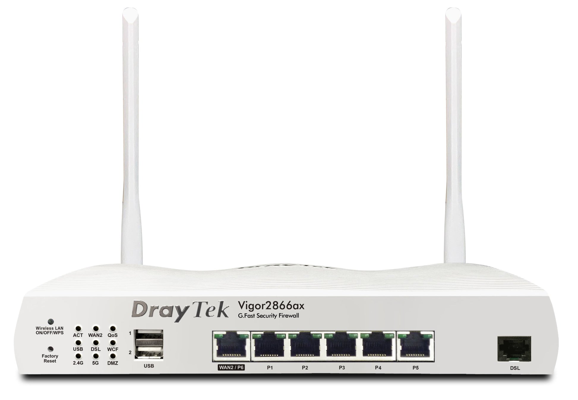 DrayTek Vigor 2866ax Wi-Fi 6 DSL Firewall Router Front View