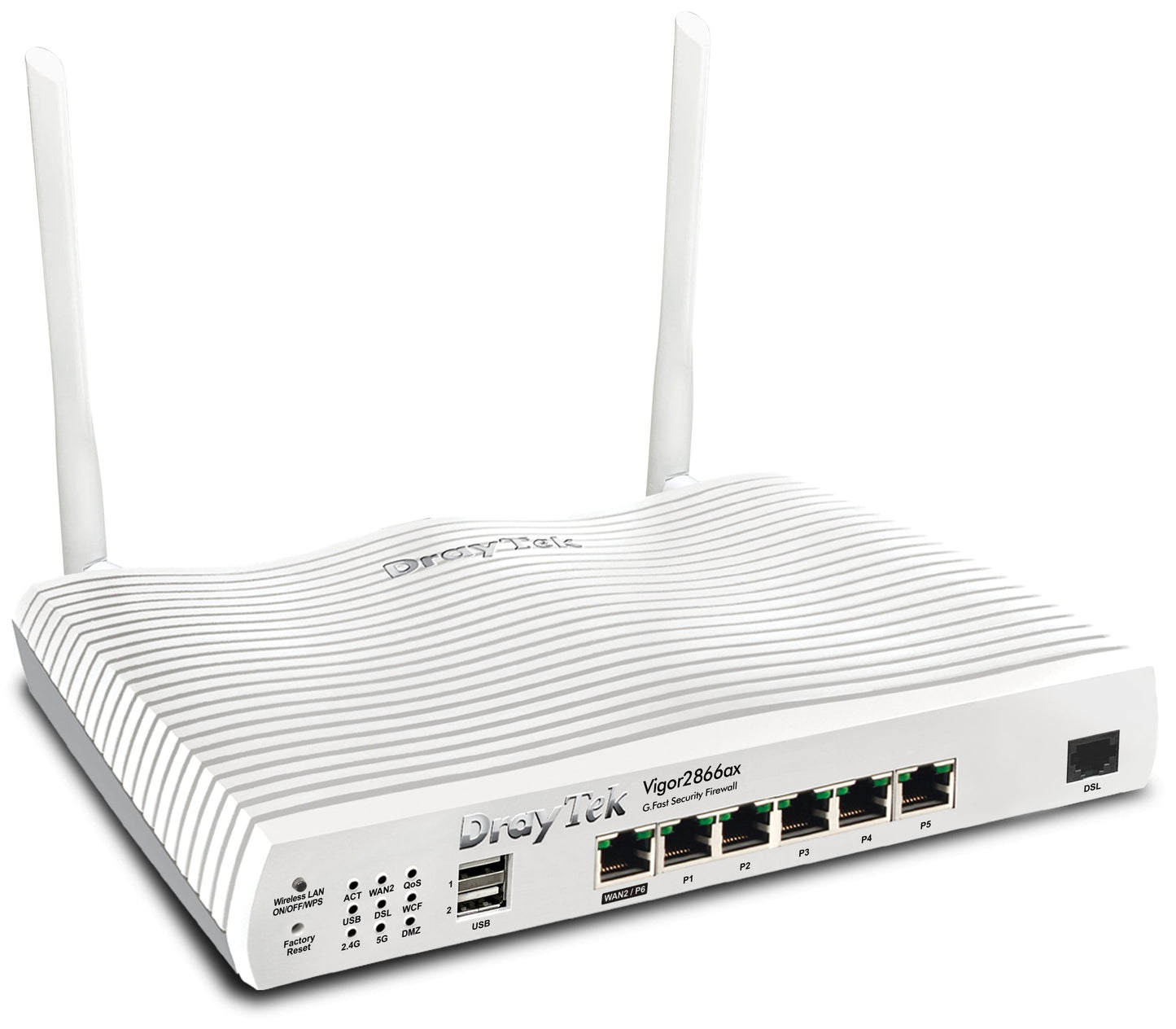 DrayTek Vigor 2866ax Wi-Fi 6 DSL Firewall Router Left View