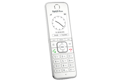 avm fritz fon c6 fritz phone c6 telefon dect avm fritzfon c6 Front View Showing Analogue Clock